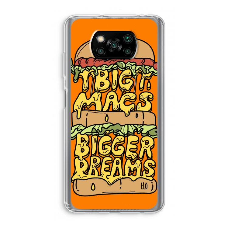 Big Macs Bigger Dreams: Xiaomi Poco X3 NFC Transparant Hoesje