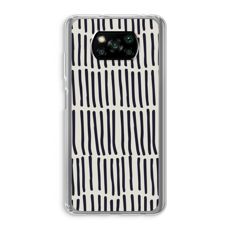 Moroccan stripes: Xiaomi Poco X3 NFC Transparant Hoesje