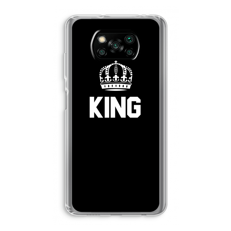 King zwart: Xiaomi Poco X3 NFC Transparant Hoesje