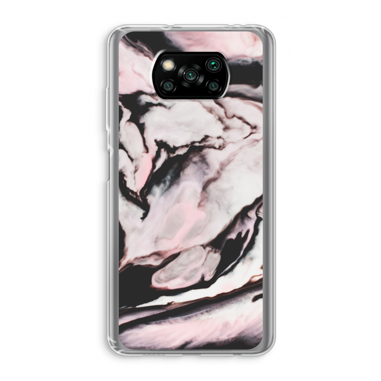 Roze stroom: Xiaomi Poco X3 NFC Transparant Hoesje