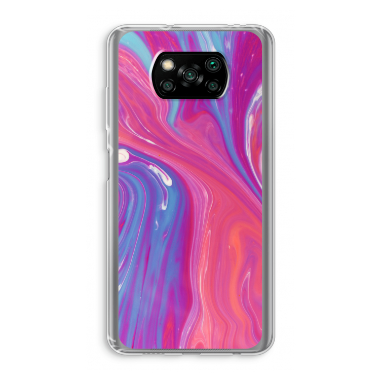 Paarse stroom: Xiaomi Poco X3 NFC Transparant Hoesje