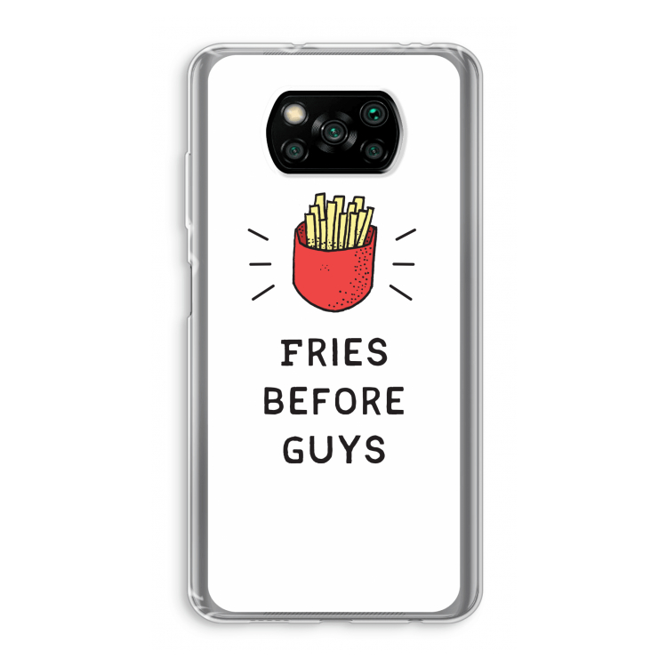 Fries before guys: Xiaomi Poco X3 NFC Transparant Hoesje