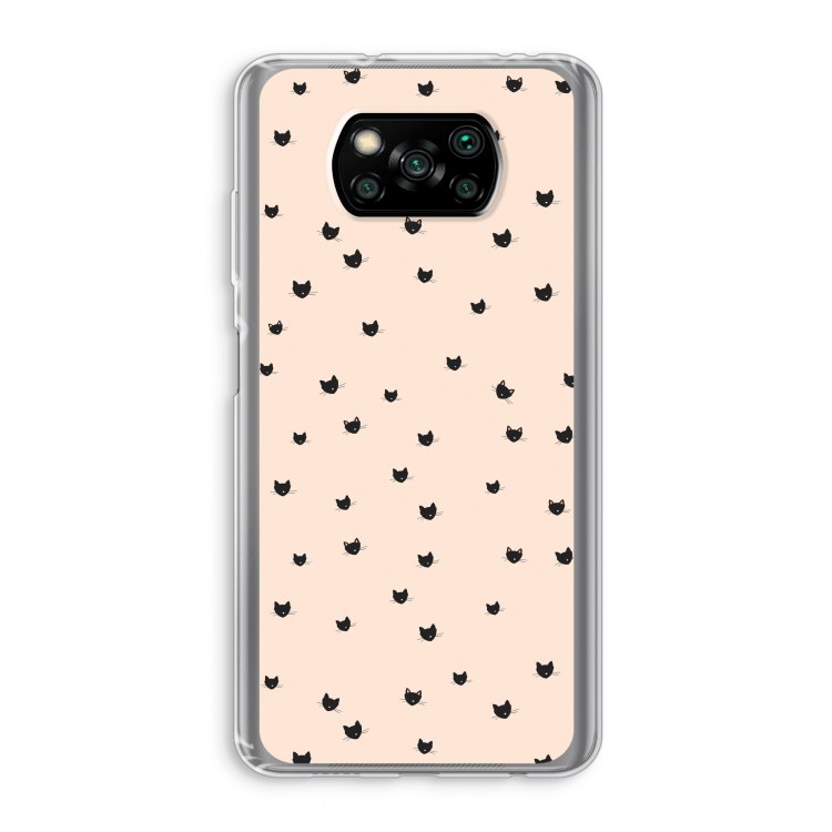 Kleine kattenkopjes: Xiaomi Poco X3 NFC Transparant Hoesje