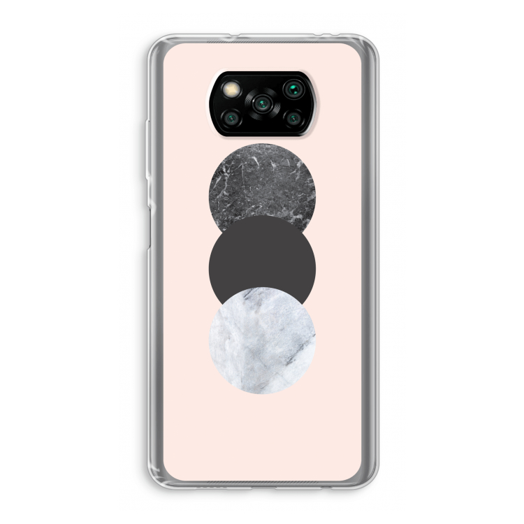 Marmeren cirkels: Xiaomi Poco X3 NFC Transparant Hoesje