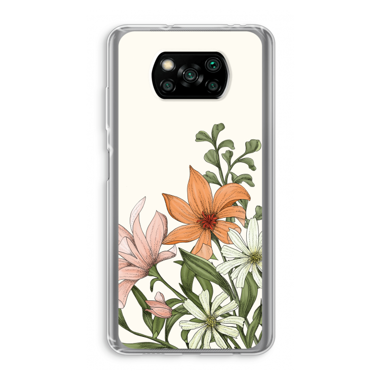 Floral bouquet: Xiaomi Poco X3 NFC Transparant Hoesje