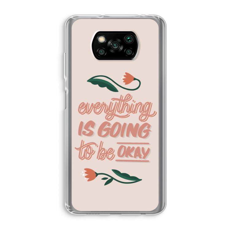 Optimistic flower girl: Xiaomi Poco X3 NFC Transparant Hoesje