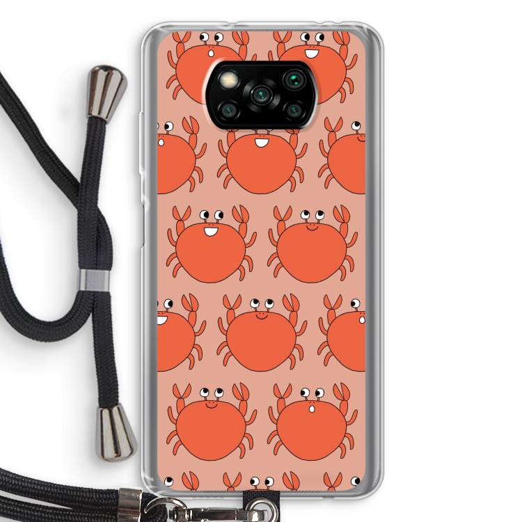 Krab: Xiaomi Poco X3 NFC Transparant Hoesje met koord