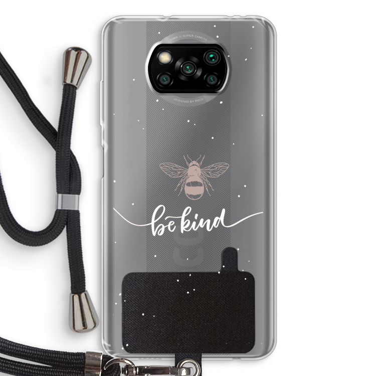 Be(e) kind: Xiaomi Poco X3 NFC Transparant Hoesje met koord