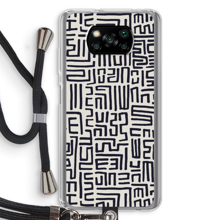 Moroccan Print: Xiaomi Poco X3 NFC Transparant Hoesje met koord