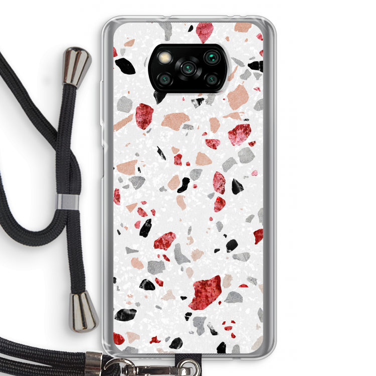 Terrazzo N°12: Xiaomi Poco X3 NFC Transparant Hoesje met koord