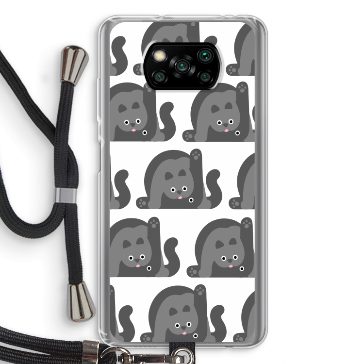 Cats: Xiaomi Poco X3 NFC Transparant Hoesje met koord