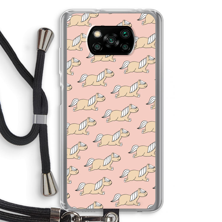 Ponys: Xiaomi Poco X3 NFC Transparant Hoesje met koord