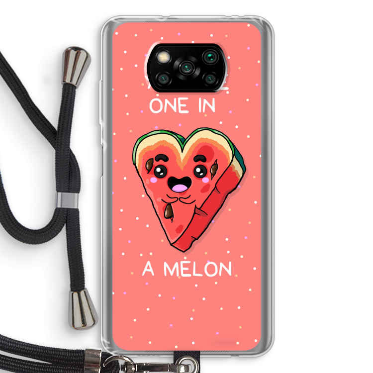 One In A Melon: Xiaomi Poco X3 NFC Transparant Hoesje met koord