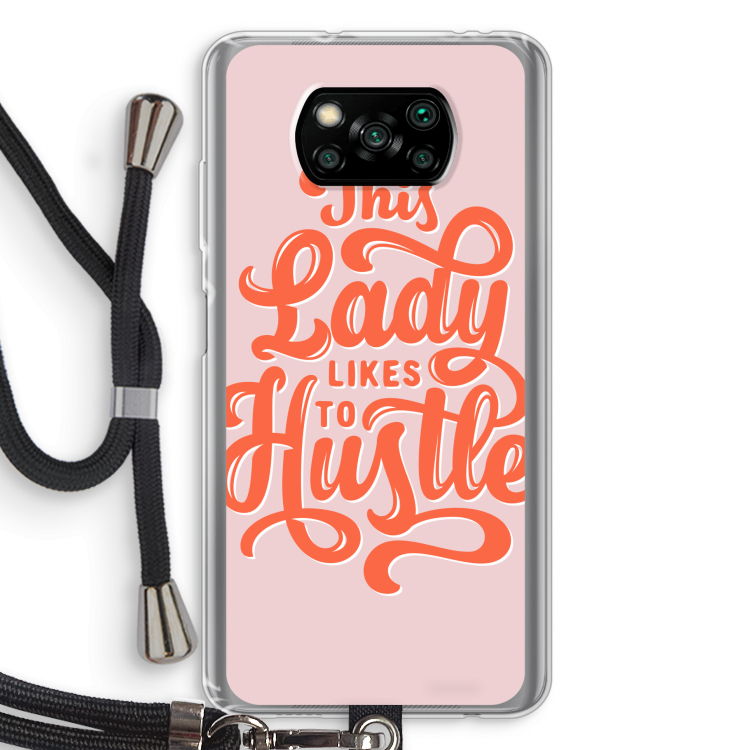 Hustle Lady: Xiaomi Poco X3 NFC Transparant Hoesje met koord
