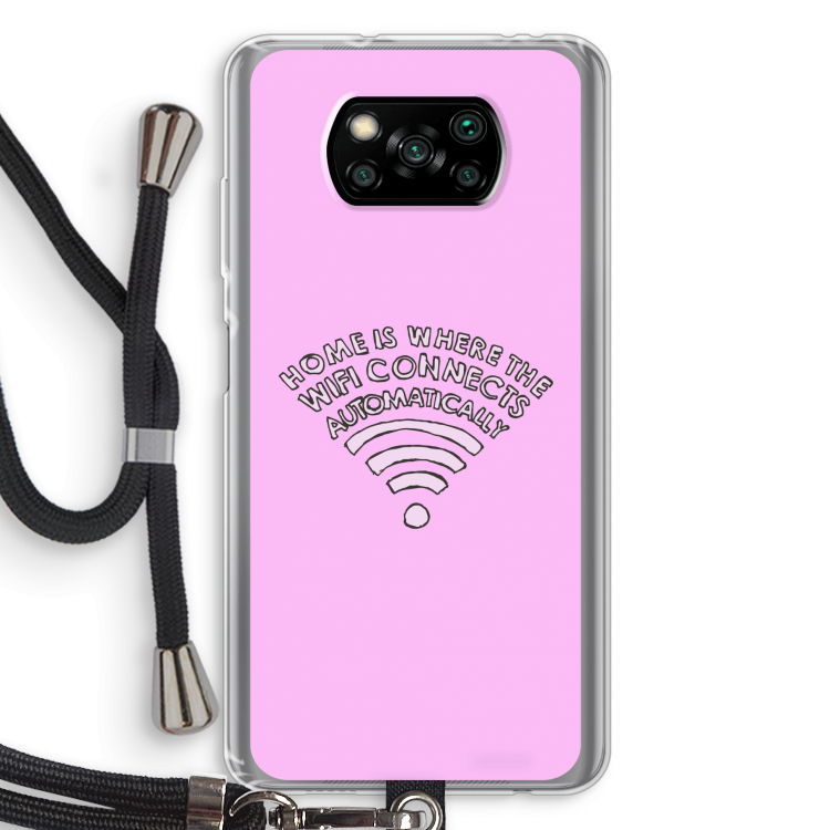 Home Is Where The Wifi Is: Xiaomi Poco X3 NFC Transparant Hoesje met koord