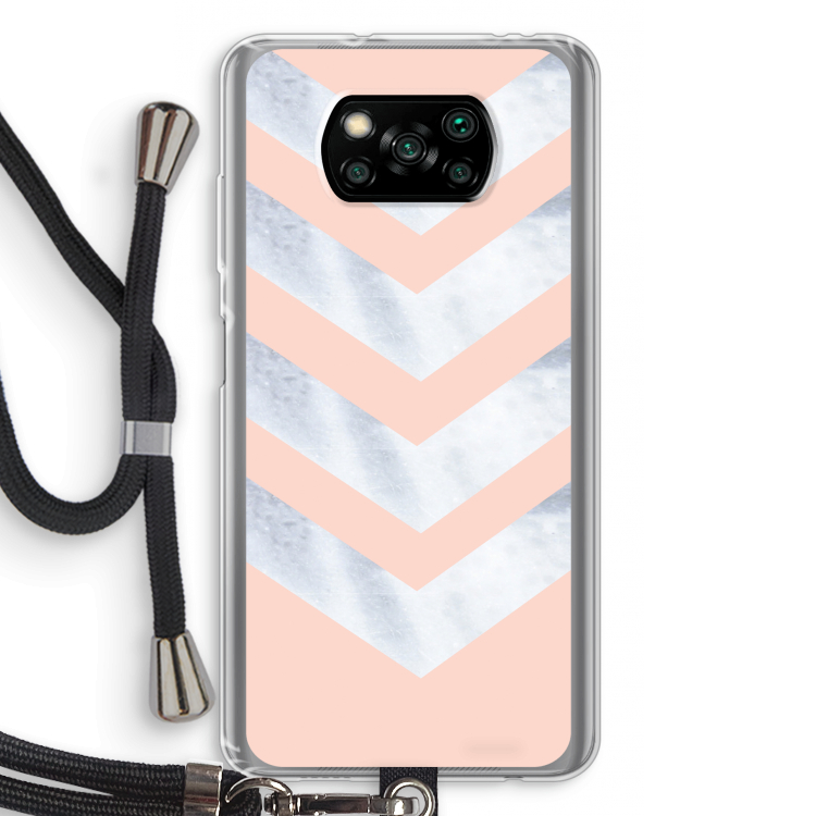 Marmeren pijlen: Xiaomi Poco X3 NFC Transparant Hoesje met koord