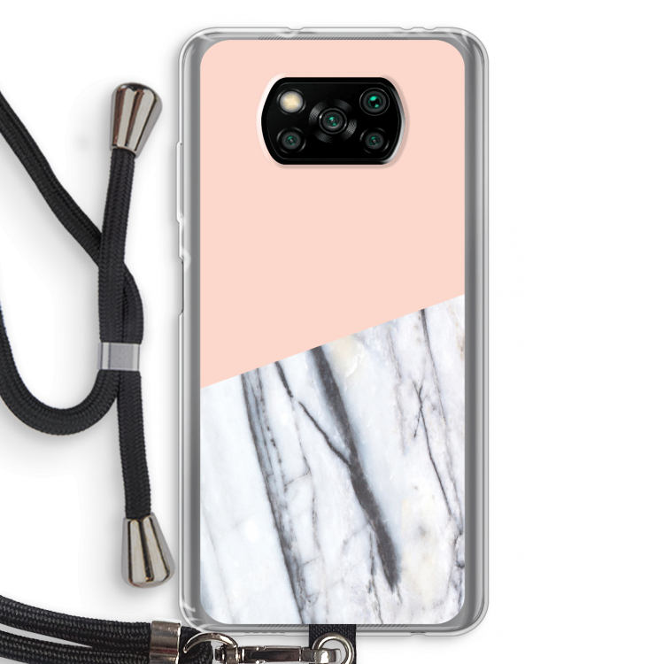 A touch of peach: Xiaomi Poco X3 NFC Transparant Hoesje met koord