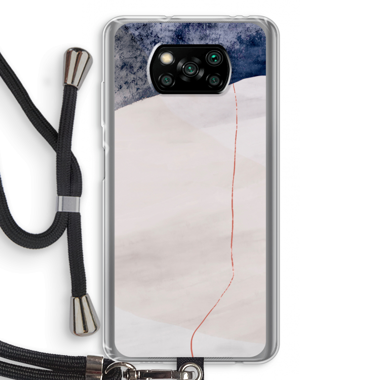 Stone White: Xiaomi Poco X3 NFC Transparant Hoesje met koord