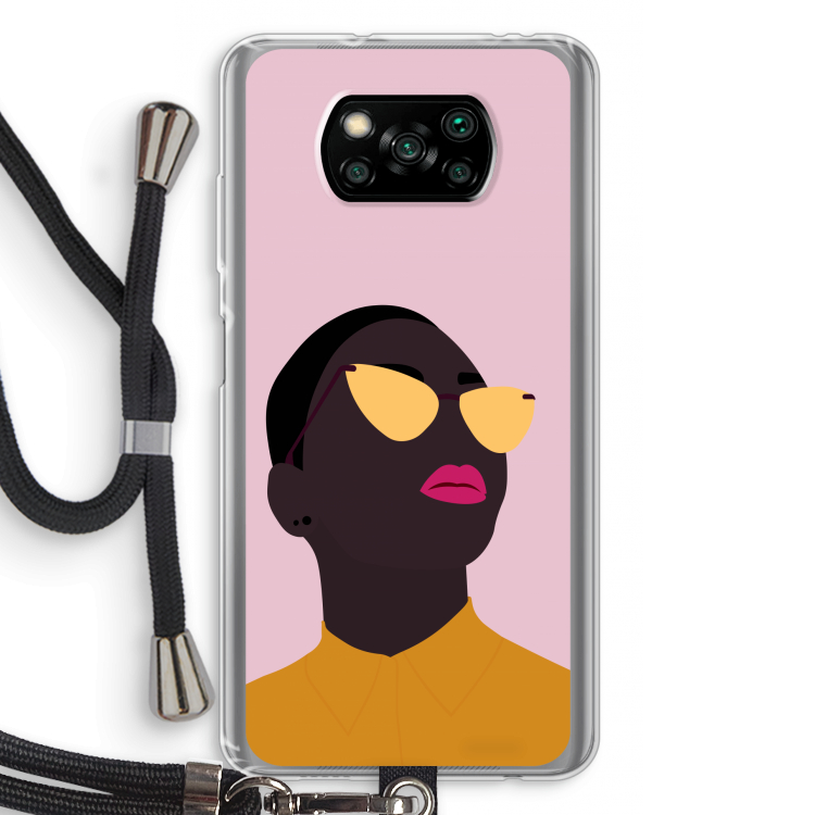 Yellow glasses: Xiaomi Poco X3 NFC Transparant Hoesje met koord