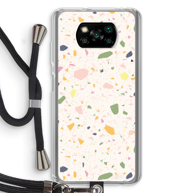 Terrazzo N°21: Xiaomi Poco X3 NFC Transparant Hoesje met koord