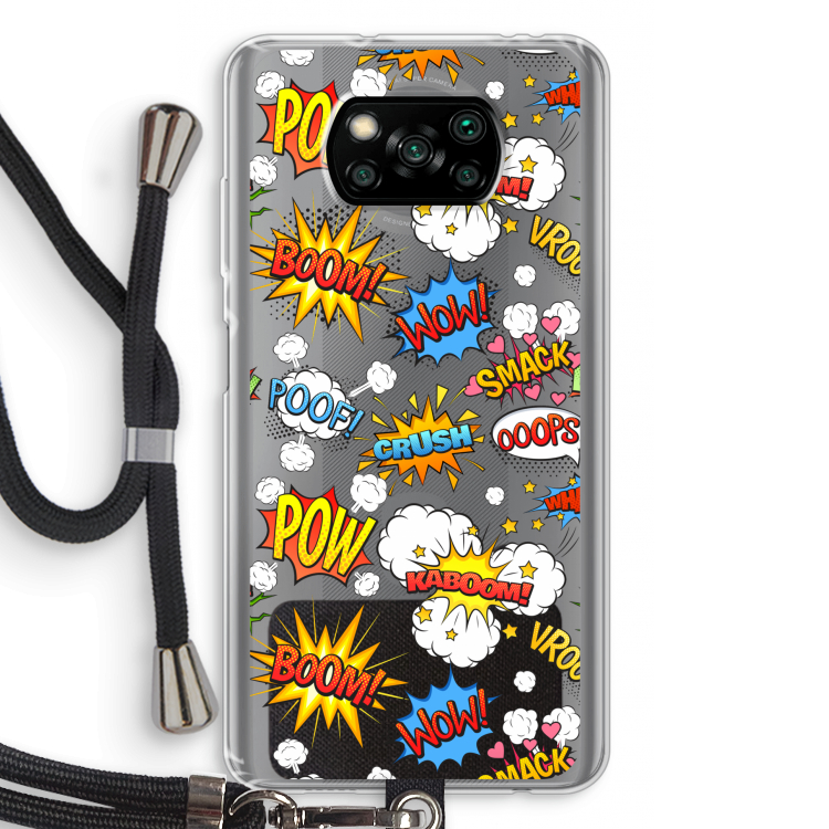 Pow Smack: Xiaomi Poco X3 NFC Transparant Hoesje met koord