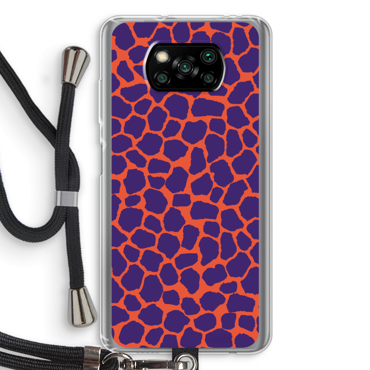 Purple Giraffe: Xiaomi Poco X3 NFC Transparant Hoesje met koord