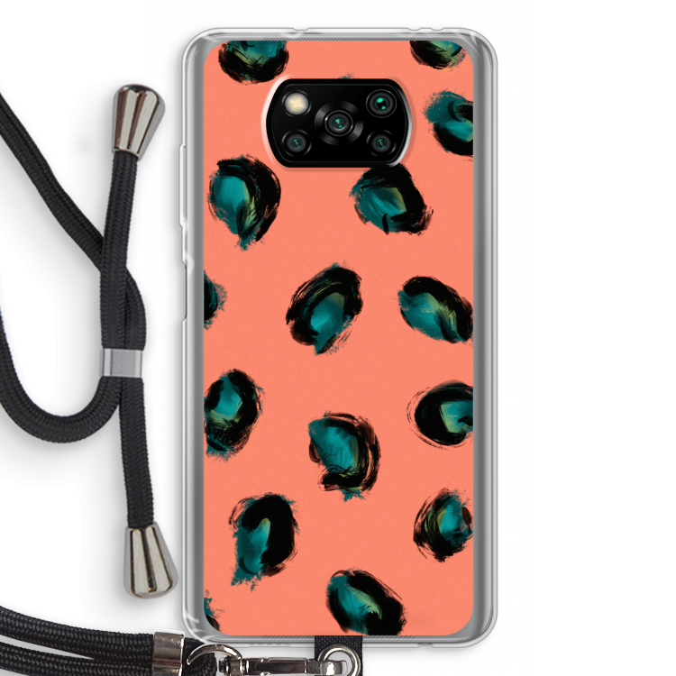Pink Cheetah: Xiaomi Poco X3 NFC Transparant Hoesje met koord