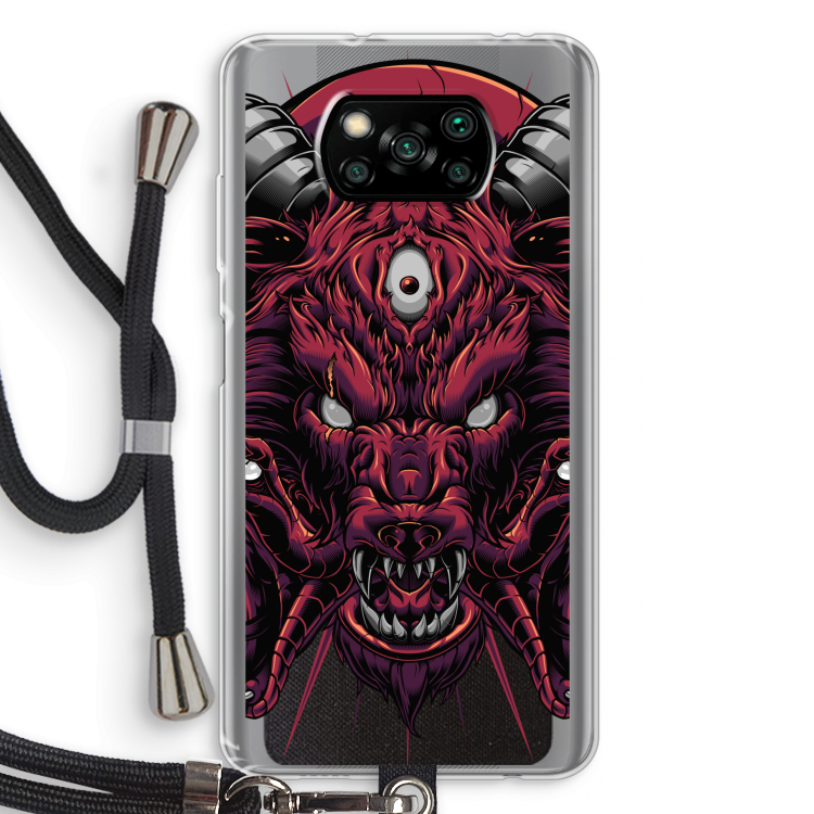 Hell Hound and Serpents: Xiaomi Poco X3 NFC Transparant Hoesje met koord