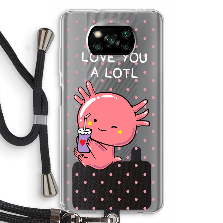 Love You A Lotl: Xiaomi Poco X3 NFC Transparant Hoesje met koord