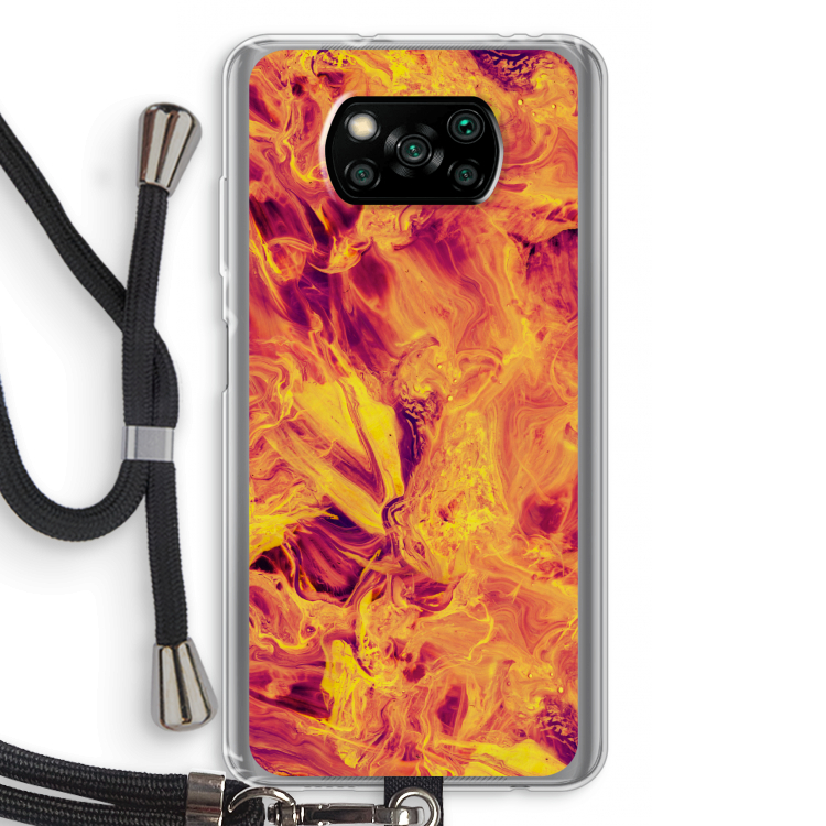 Eternal Fire: Xiaomi Poco X3 NFC Transparant Hoesje met koord