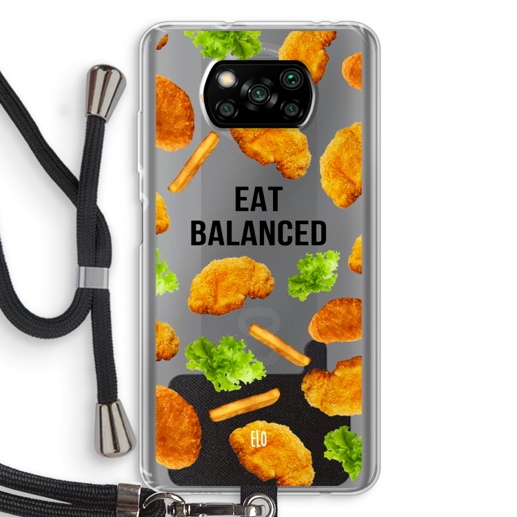 Eat Balanced: Xiaomi Poco X3 NFC Transparant Hoesje met koord