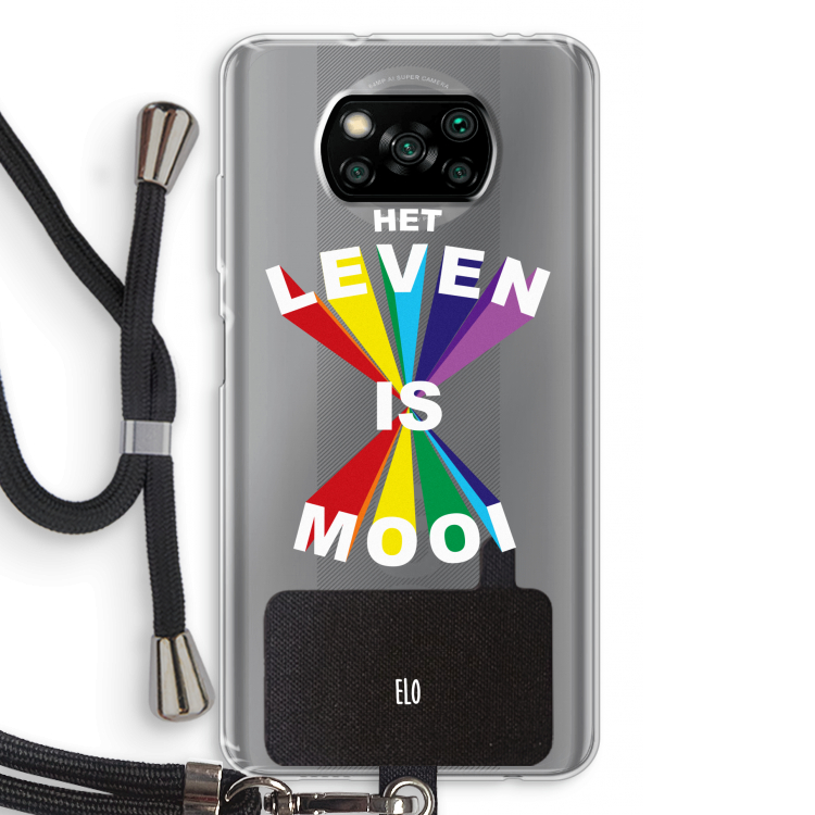Het Leven Is Mooi: Xiaomi Poco X3 NFC Transparant Hoesje met koord