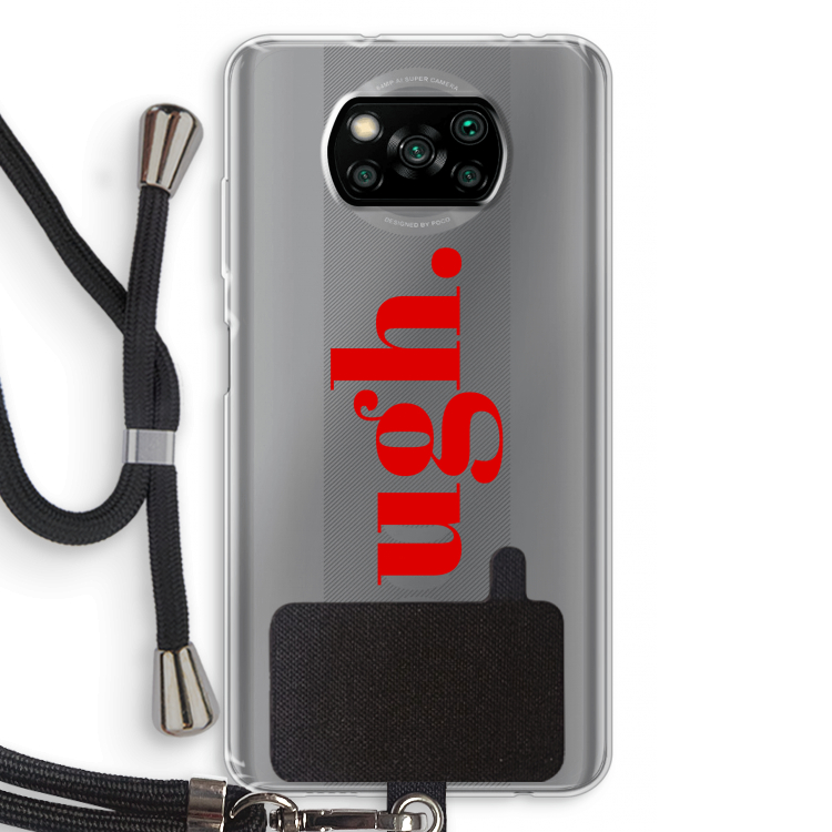 Ugh: Xiaomi Poco X3 NFC Transparant Hoesje met koord
