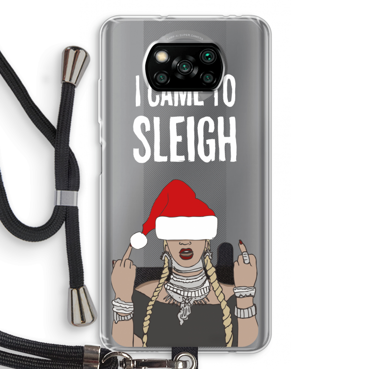 Came To Sleigh: Xiaomi Poco X3 NFC Transparant Hoesje met koord