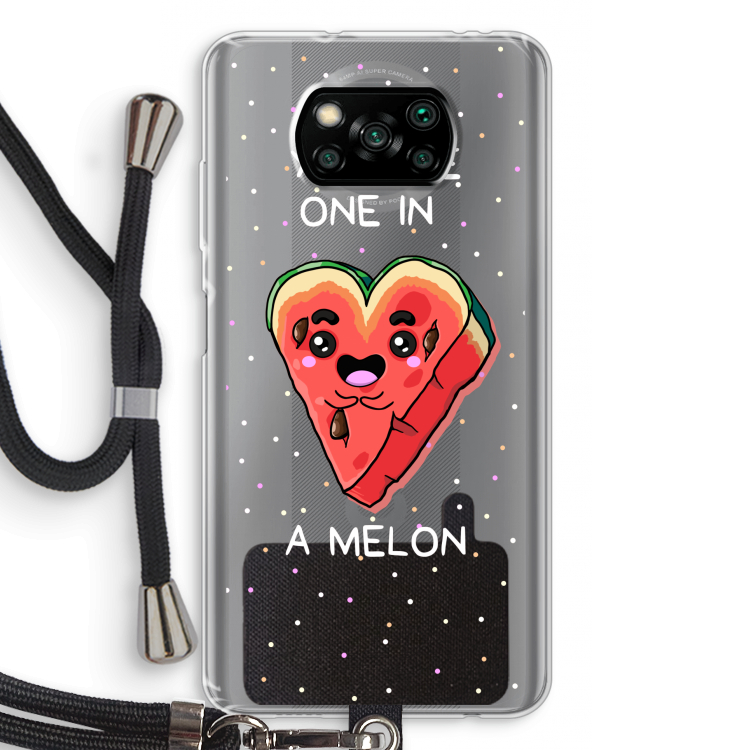 One In A Melon: Xiaomi Poco X3 NFC Transparant Hoesje met koord