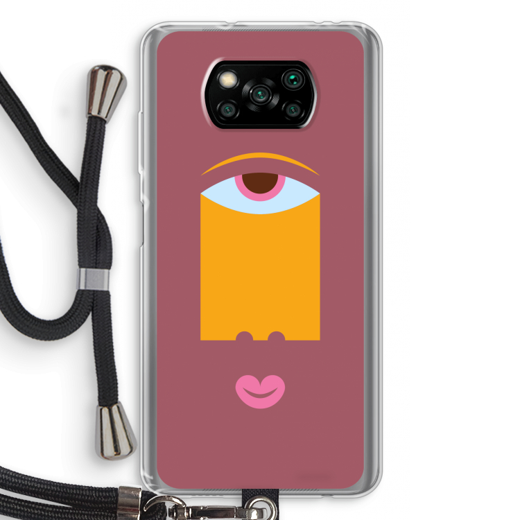 Mono V: Xiaomi Poco X3 NFC Transparant Hoesje met koord