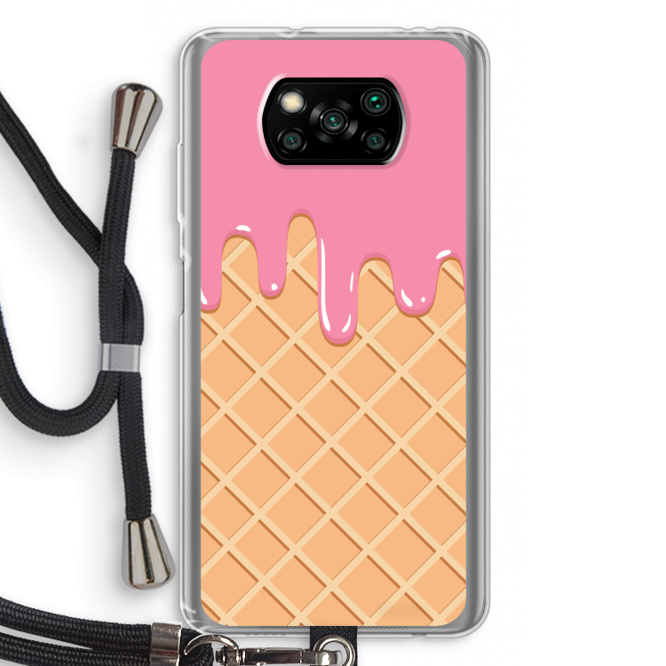 Ice cream: Xiaomi Poco X3 NFC Transparant Hoesje met koord