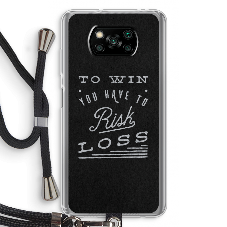 Risk loss: Xiaomi Poco X3 NFC Transparant Hoesje met koord