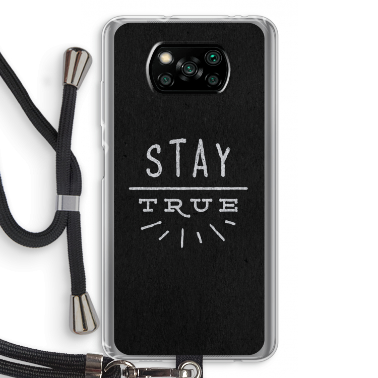 Stay true: Xiaomi Poco X3 NFC Transparant Hoesje met koord