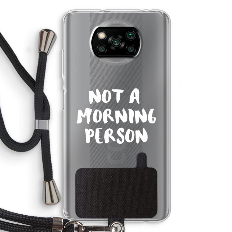 Morning person: Xiaomi Poco X3 NFC Transparant Hoesje met koord