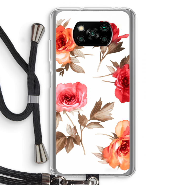 Roosjes: Xiaomi Poco X3 NFC Transparant Hoesje met koord