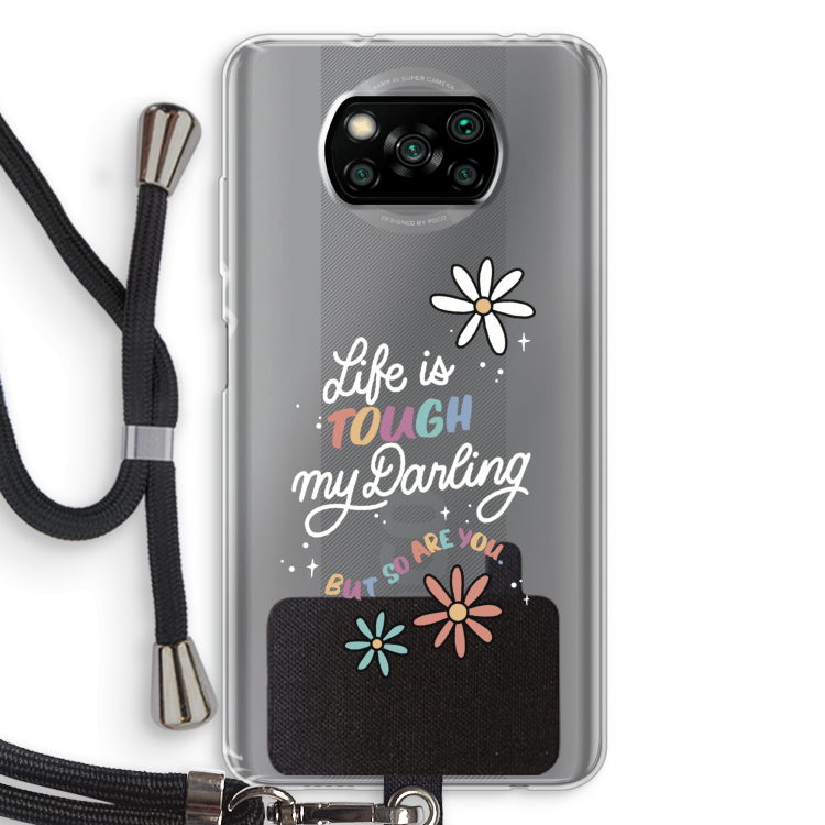 Tough Life: Xiaomi Poco X3 NFC Transparant Hoesje met koord