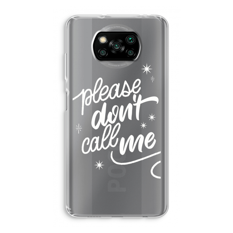 Don't call: Xiaomi Poco X3 NFC Transparant Hoesje