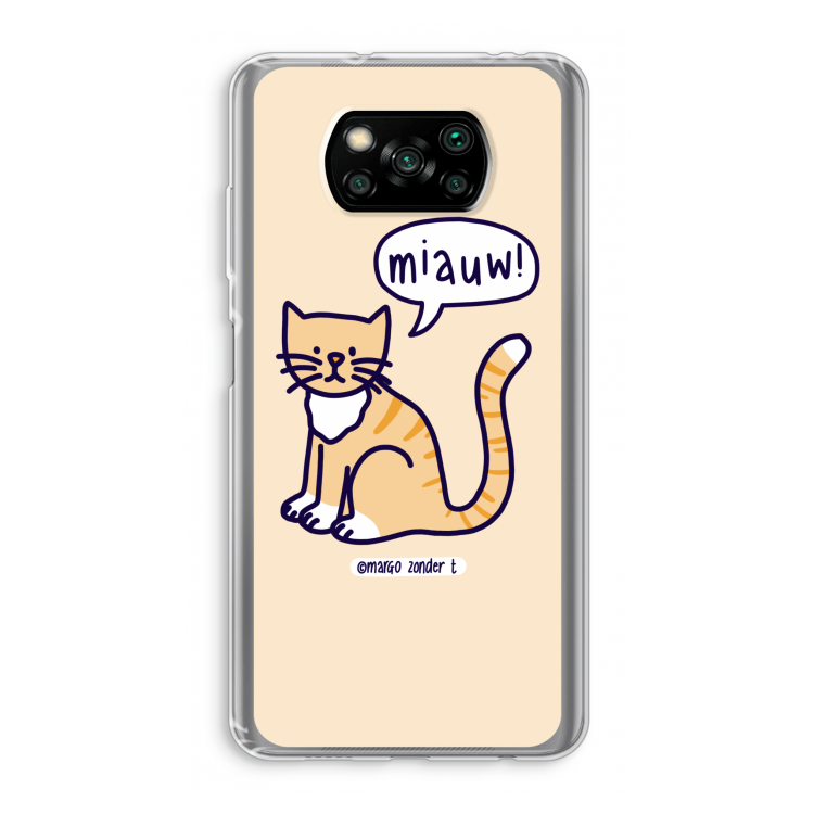 Miauw: Xiaomi Poco X3 Pro Transparant Hoesje