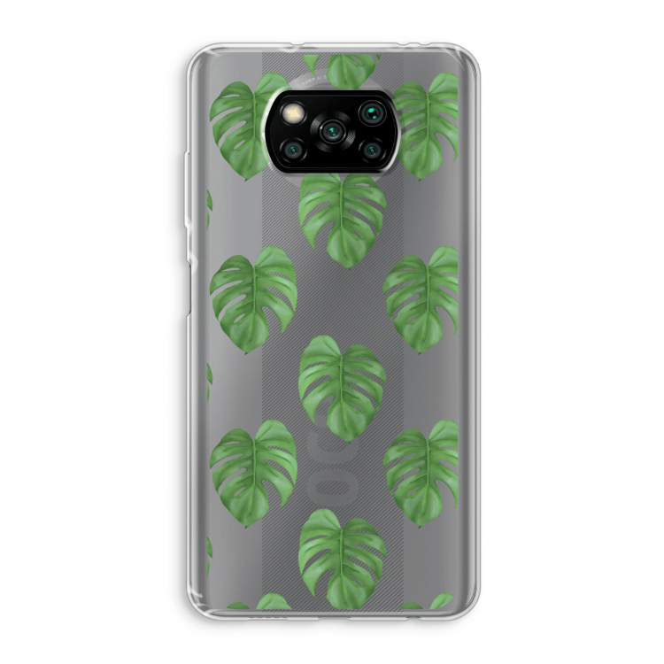 Monstera leaves: Xiaomi Poco X3 Pro Transparant Hoesje