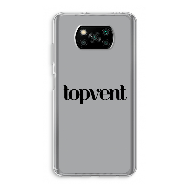 Topvent Grijs Zwart: Xiaomi Poco X3 Pro Transparant Hoesje