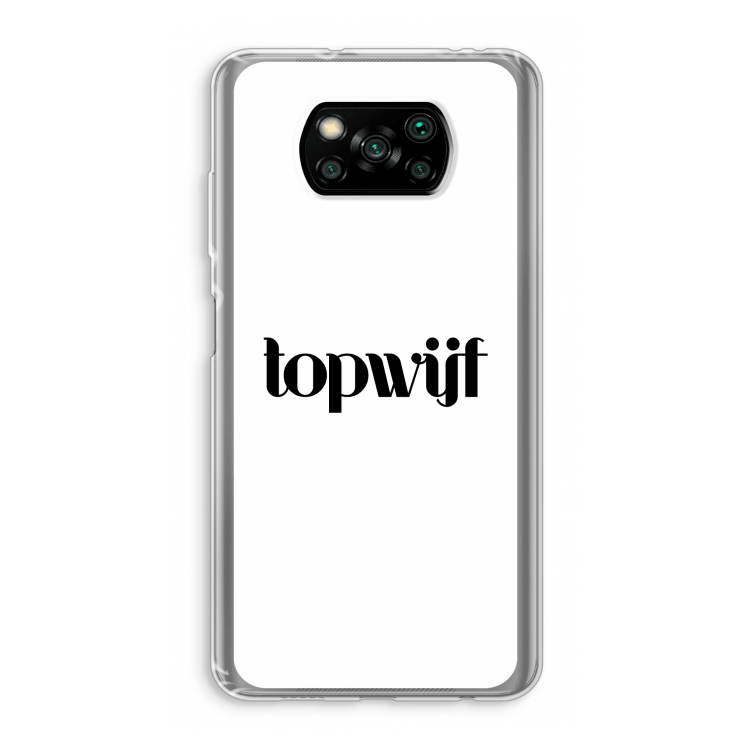 Topwijf Wit: Xiaomi Poco X3 Pro Transparant Hoesje