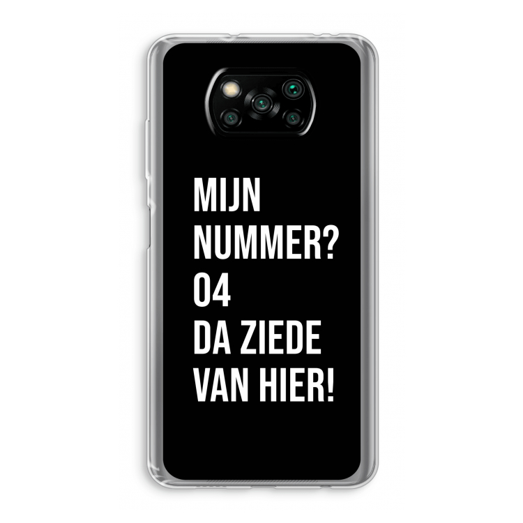 Da ziede van hier - Zwart: Xiaomi Poco X3 Pro Transparant Hoesje