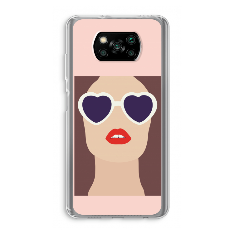 Red lips: Xiaomi Poco X3 Pro Transparant Hoesje