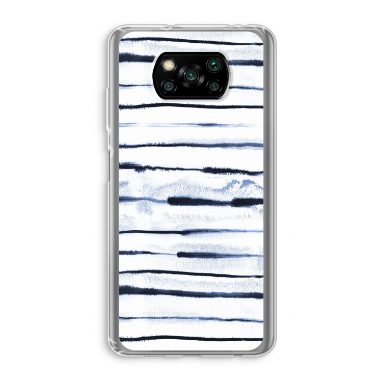 Ink Stripes: Xiaomi Poco X3 Pro Transparant Hoesje
